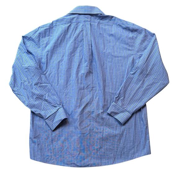 Brooks Brothers 1818 Blue Plaid Spread Collar No Iron Button Down Shirt Large - Picture 3 of 8